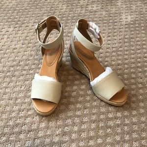 Strappy Canvas Espadrille Wedges